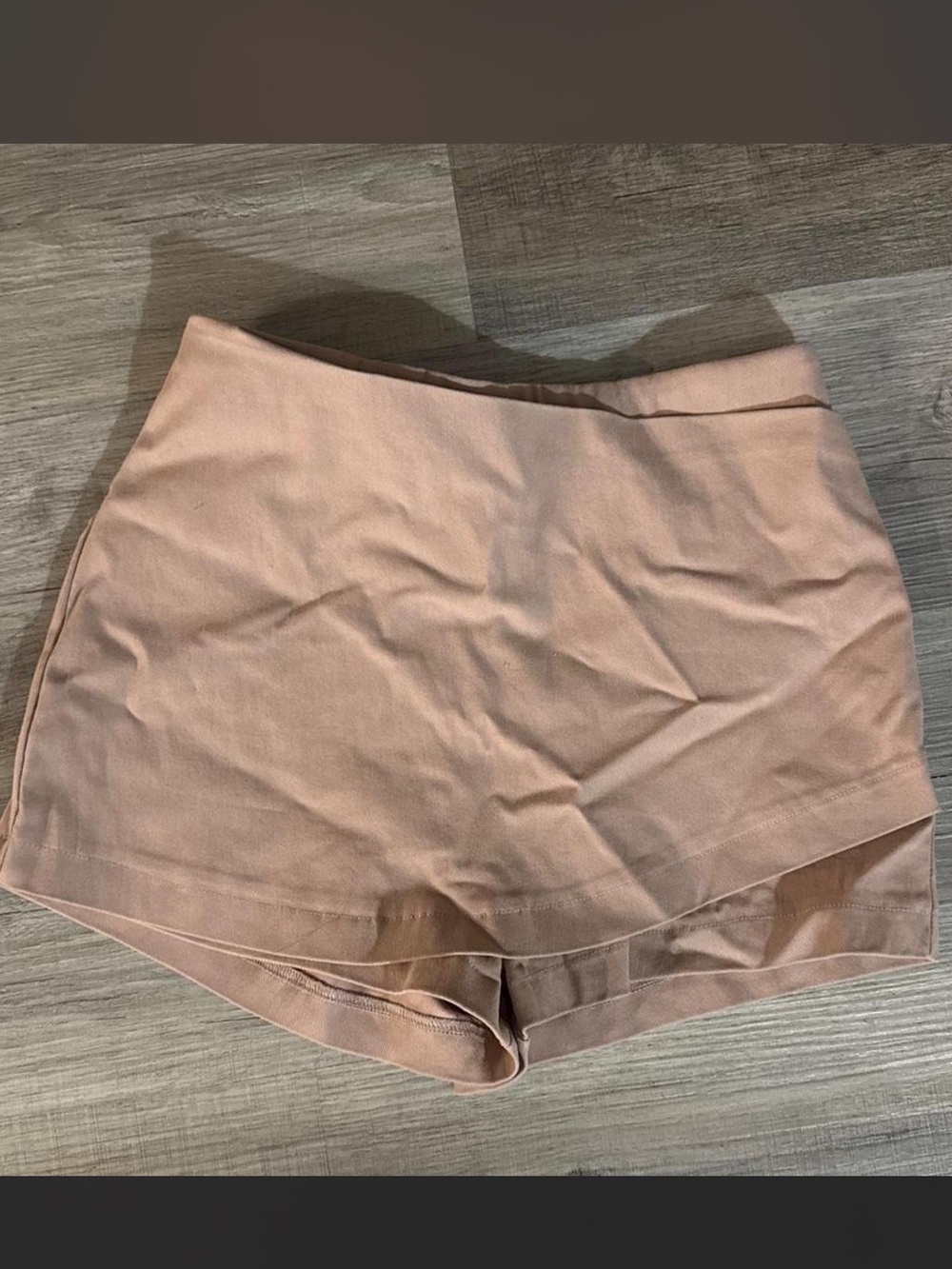 Haute Monde Peachy Pink High-Waist Skort Shorts